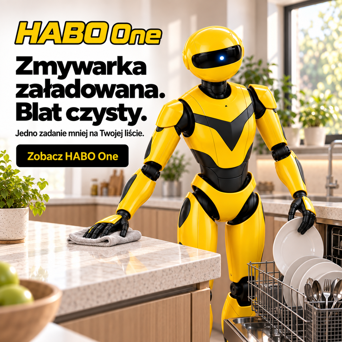Kwadratowa reklama HABO One 1200 na 1200