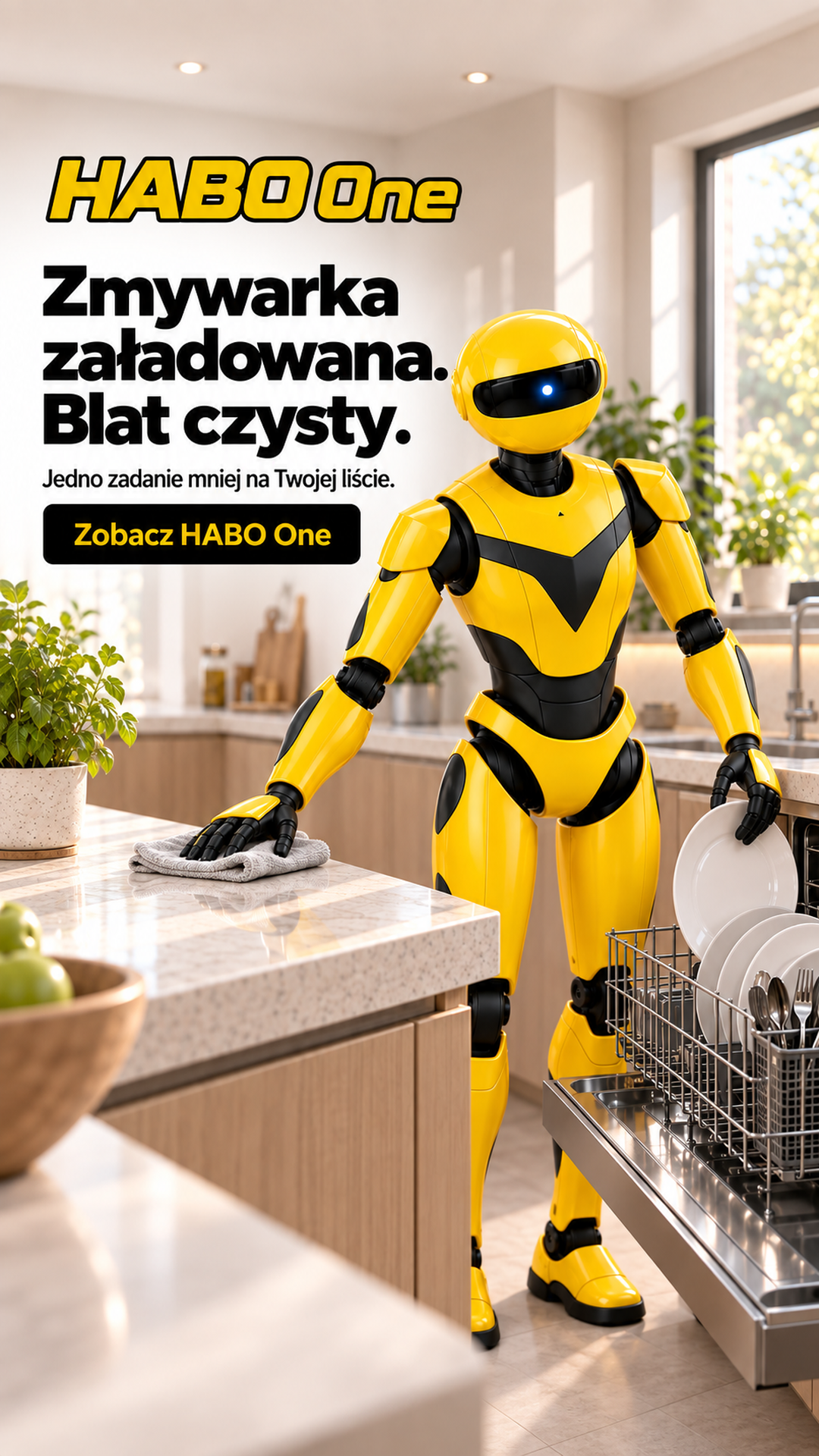 Pełny pion reklamy HABO One 1080 na 1920
